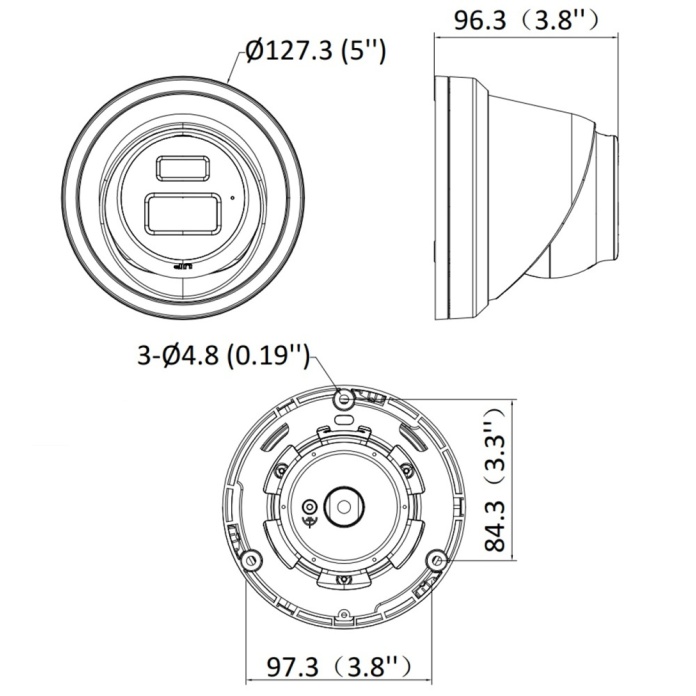 Kamera IP Hikvision AcuSense kopułkowa PoE 4Mpx DS-2CD2343G2-LI2U 2.8mm